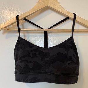 Lululemon Black Camo Flow Y Braw